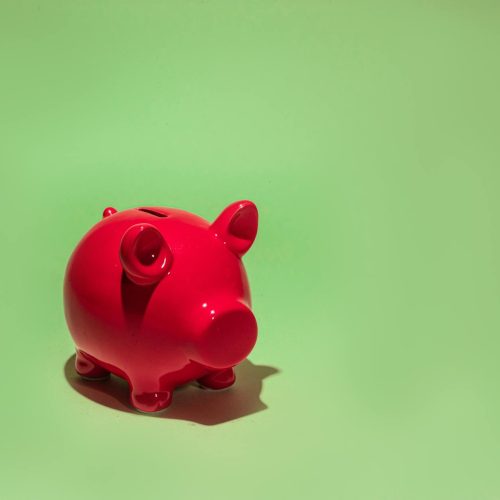 close up photo of pink piggy bank